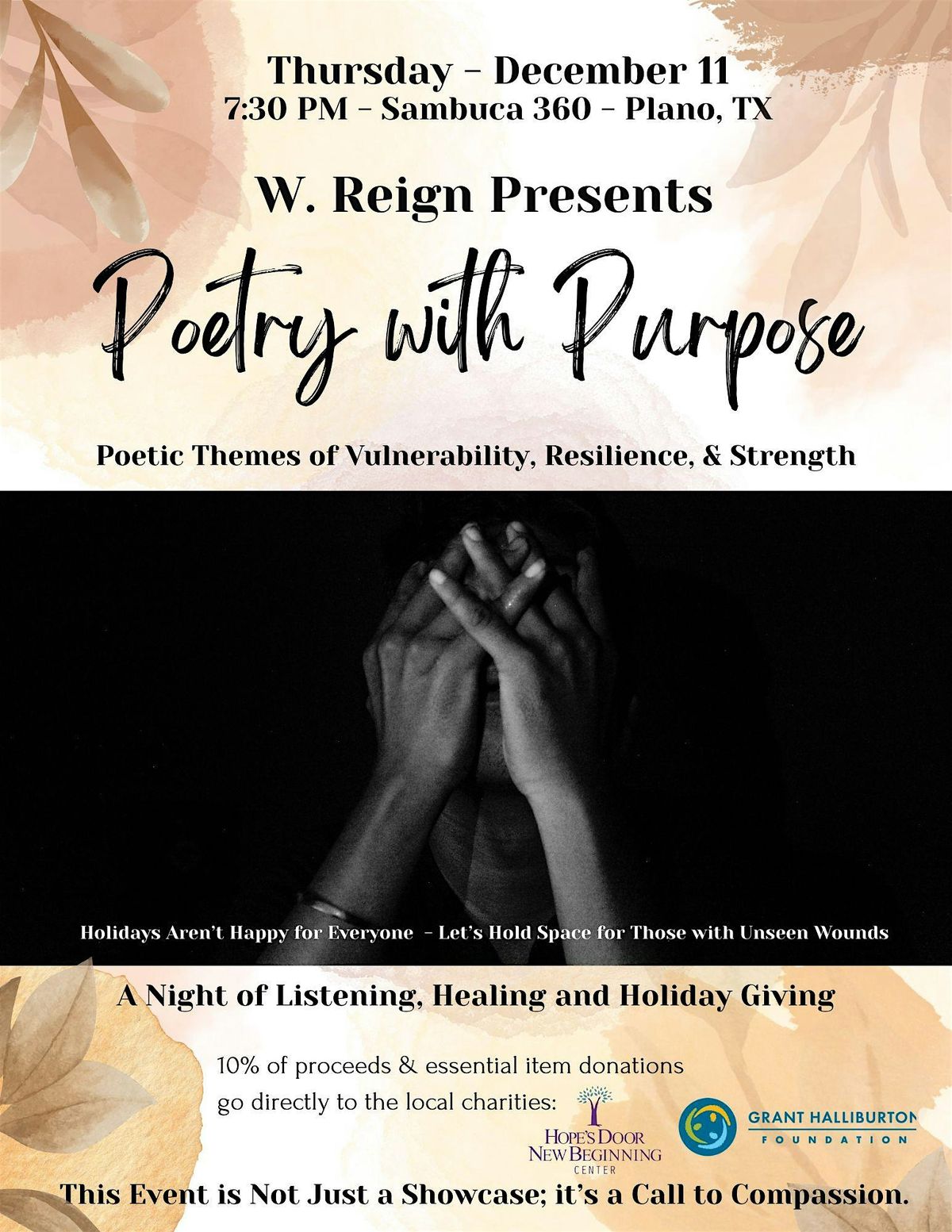 Poetry with Purpose: Showing Support for Mental Wellness & Holiday Hardship