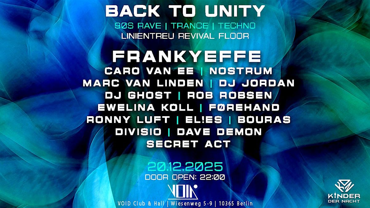 Back to Unity Hardtrance, Techno, Hardtechno & Linientreu Revival by Kinder