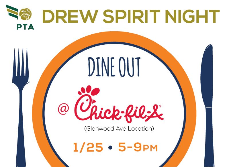 Drew PTA Chick fil A Spirit Night Chick fil A Glenwood Place 401 drew-pta-chick-fil-a-spirit-night-chick-fil-a-glenwood-place-401