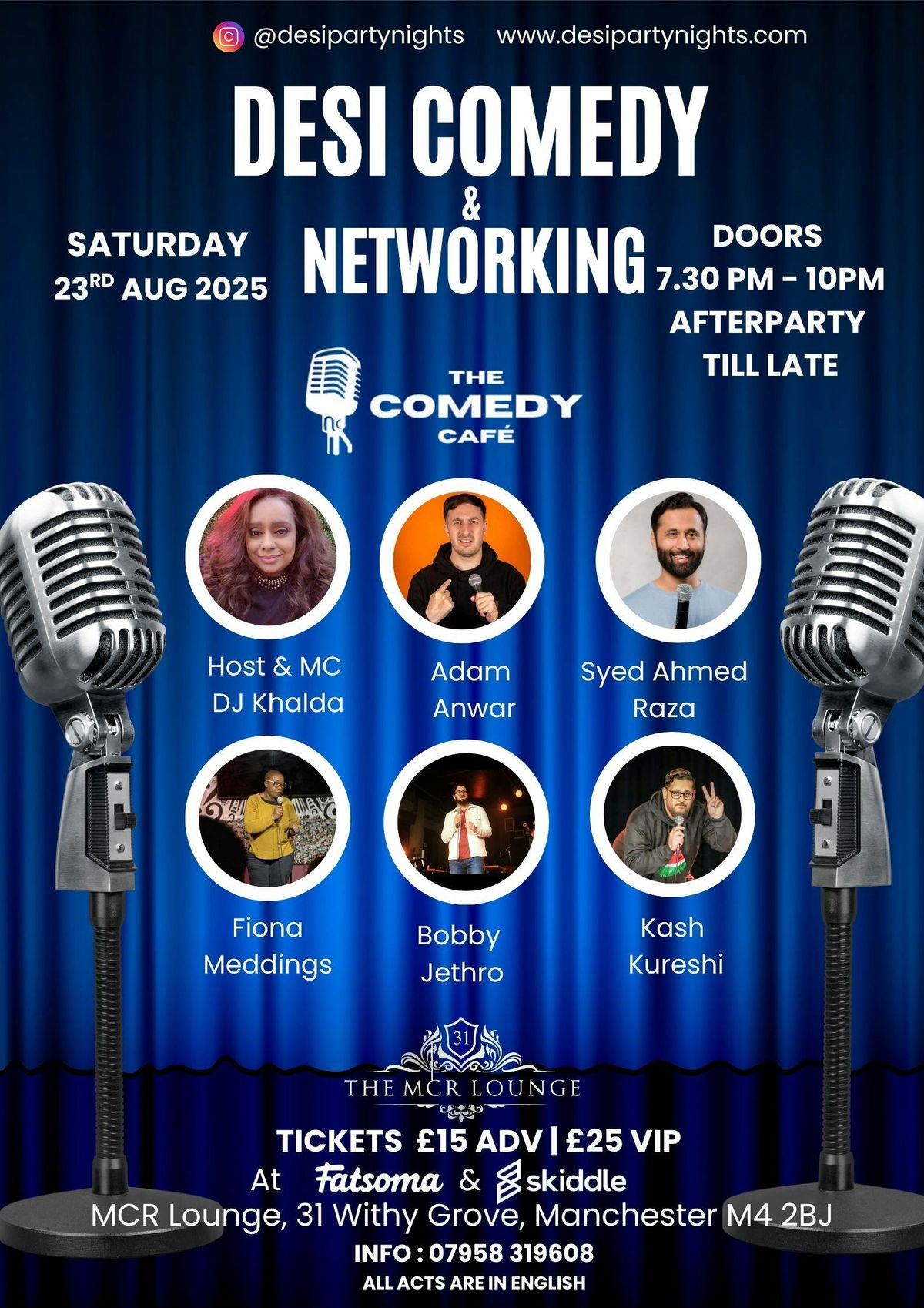 Desi Stand-Up Comedy & Networking Night (all comedians in English)