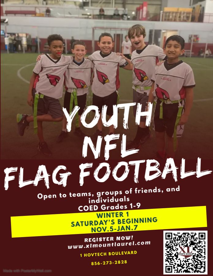 Youth Flag Football COED XL Sports World Mt. Laurel, Mount Laurel