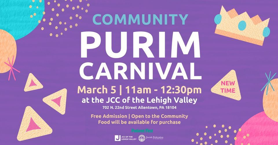 Community Purim Carnival | JCC of the Lehigh Valley, Allentown, PA ...