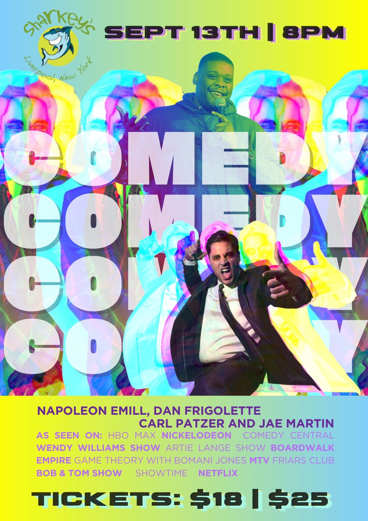 Comedy with Dan Frigolette and Napoleon Emill | Sharkey's Bar & Grill ...