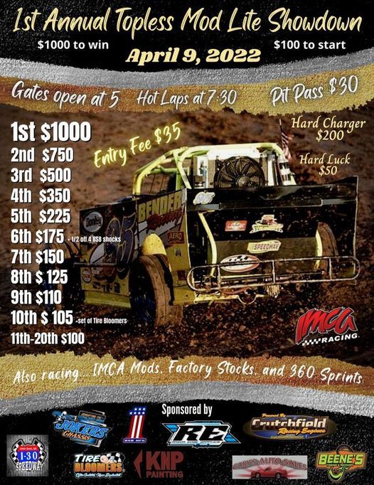 1st Annual Topless Mod Lite Showdown 12297 Interstate 30 Little Rock 