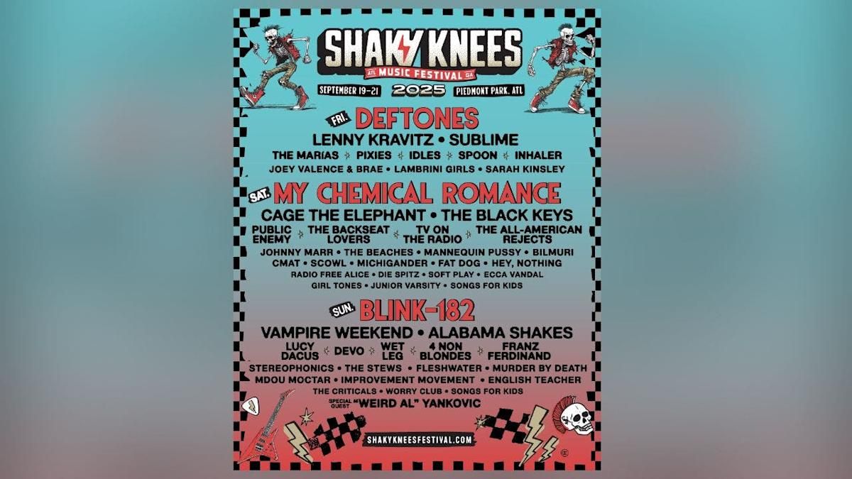 Shaky Knees Music Festival with blink-182, Vampire Weekend, Alabama Shakes and more (Sunday Pass)