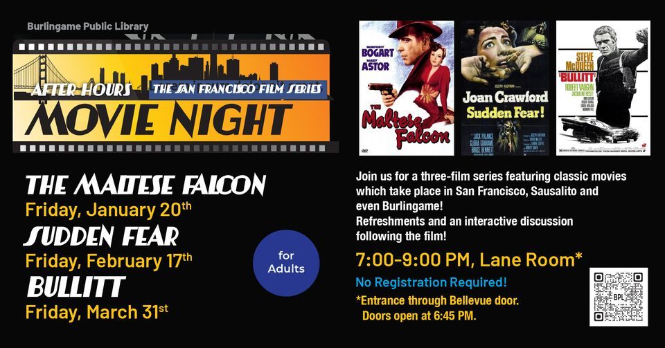 After Hours Movie Night: Sudden Fear | Burlingame Public Library ...
