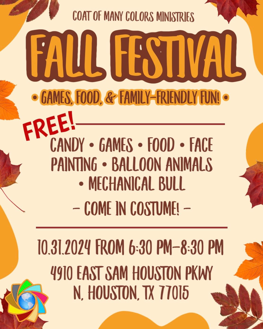 COMC Fall Festival 2024 4910 East Sam Houston Parkway North, Houston