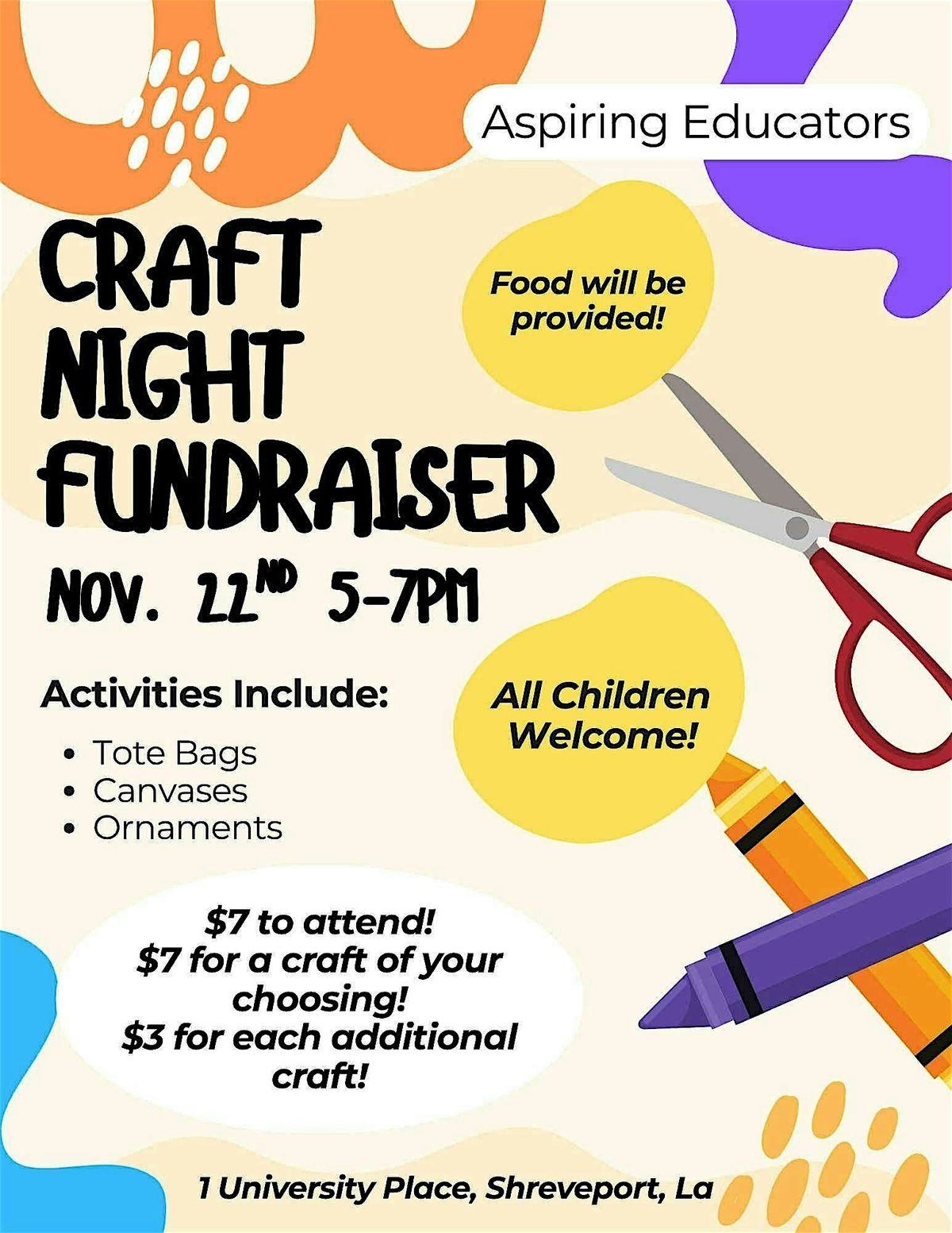 Aspiring Educators Craft Night