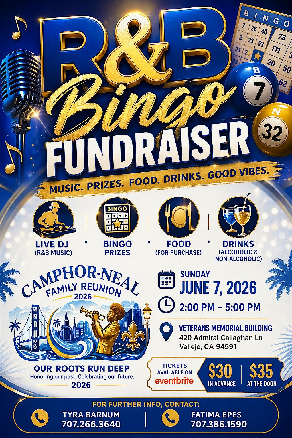 R&B Bingo Fundraiser-Live DJ, Food & Prizes