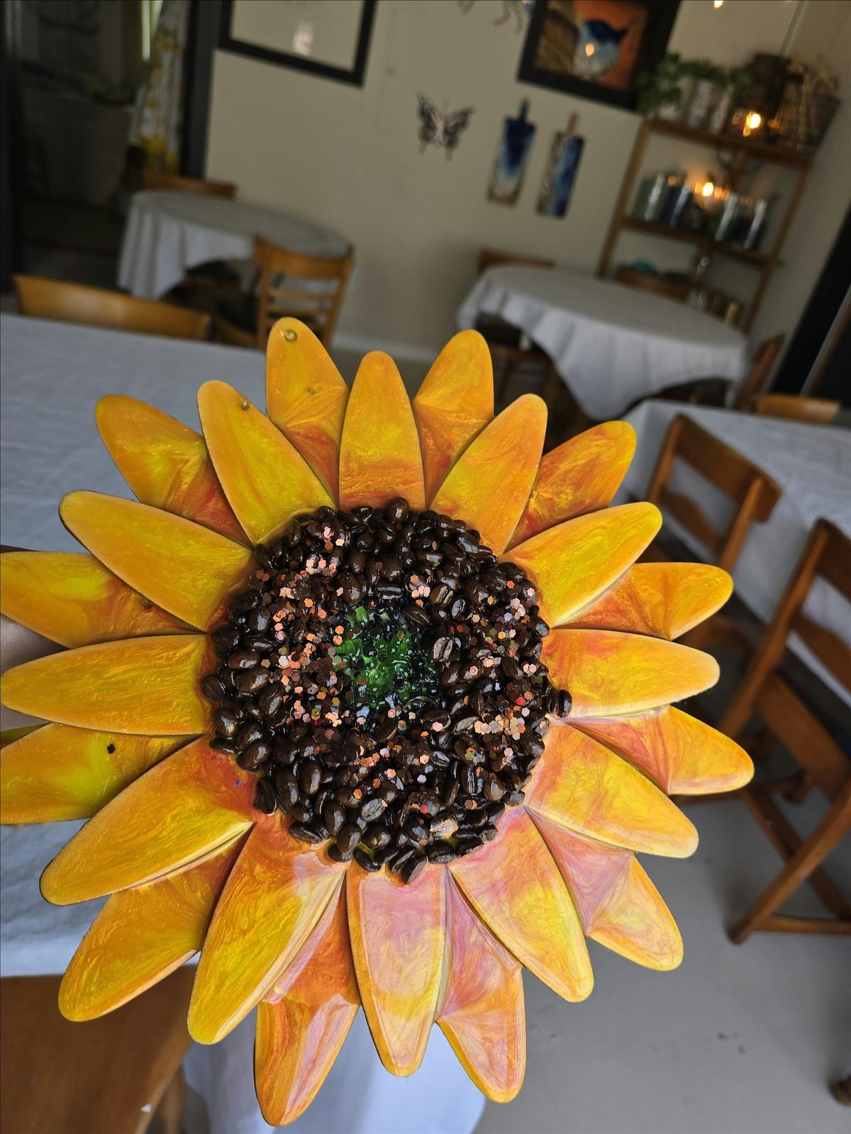 Resin Sunflower cheeseboard