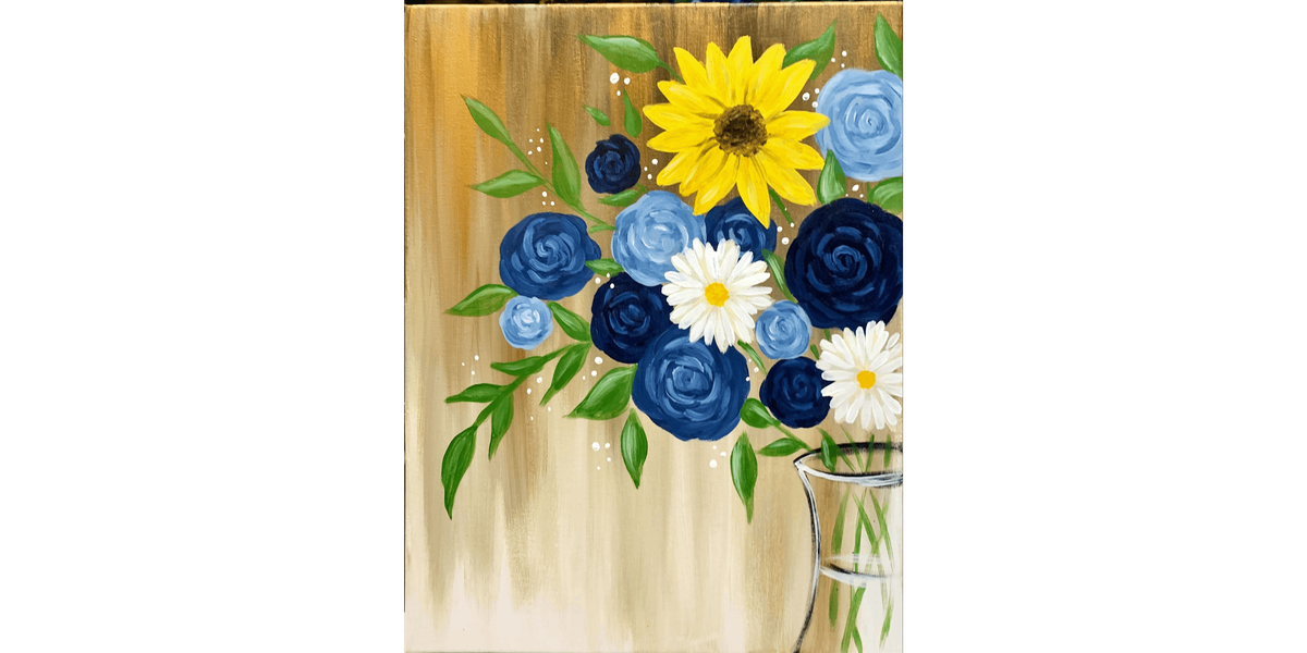 Beautifully Blue Bouquet - Paint and Sip in Tyler | Classpop!\u2122