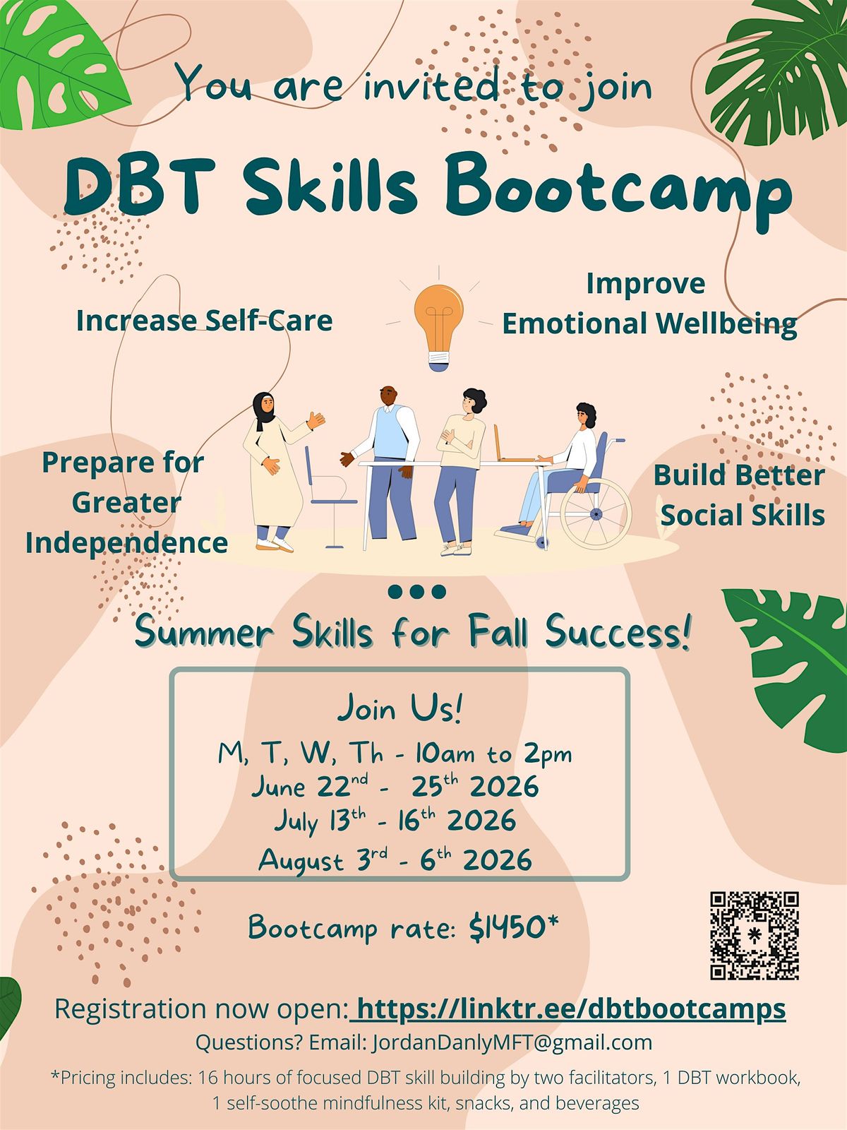 DBT Skills Boot Camp - July 13th-16th 2026