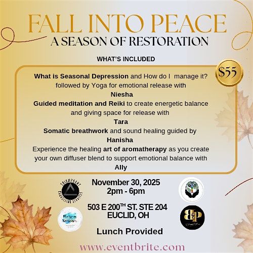 "FALL INTO PEACE" A SEASON OF RESTORATION