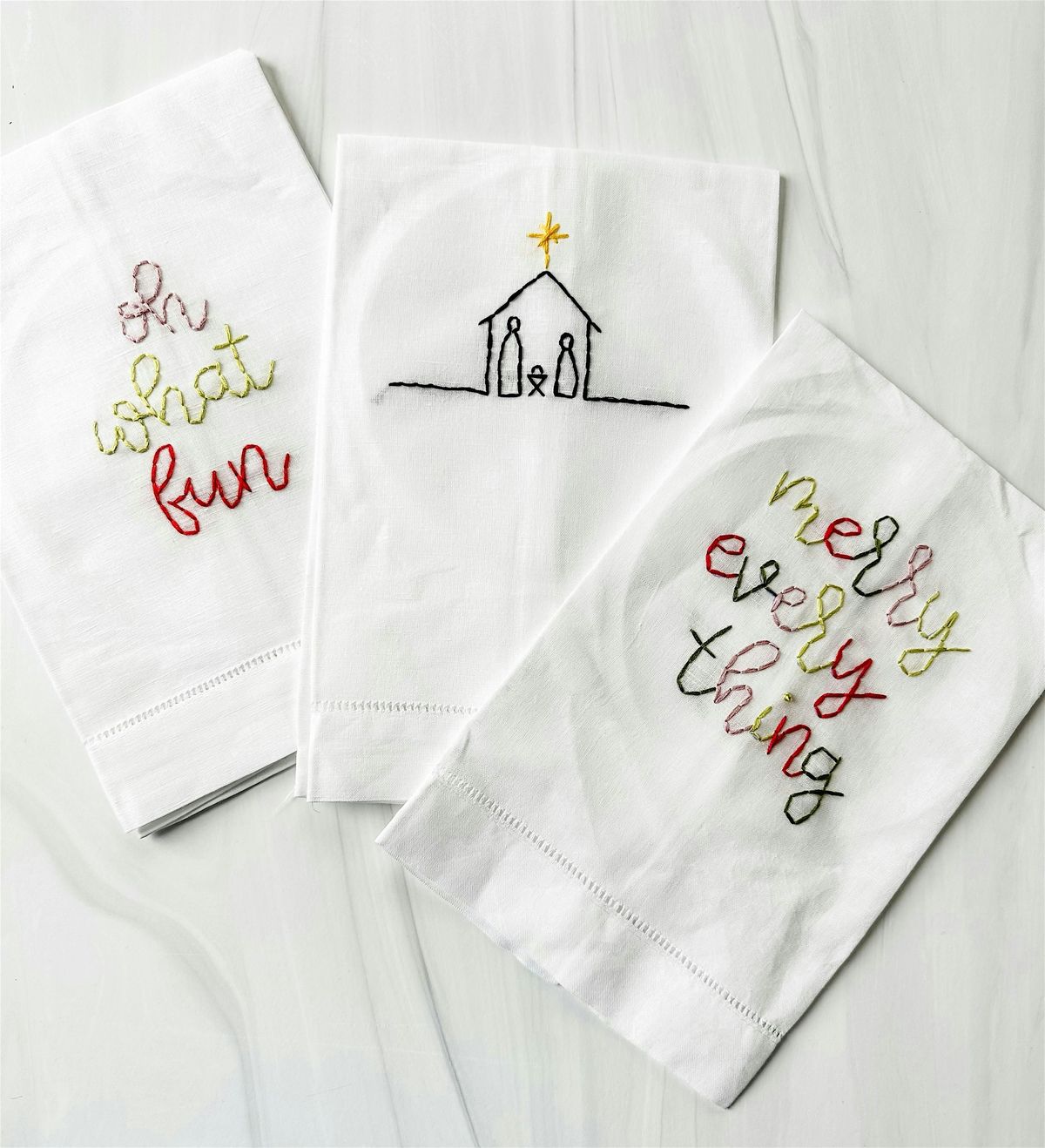 Christmas Embroidery Class - Beginner Level