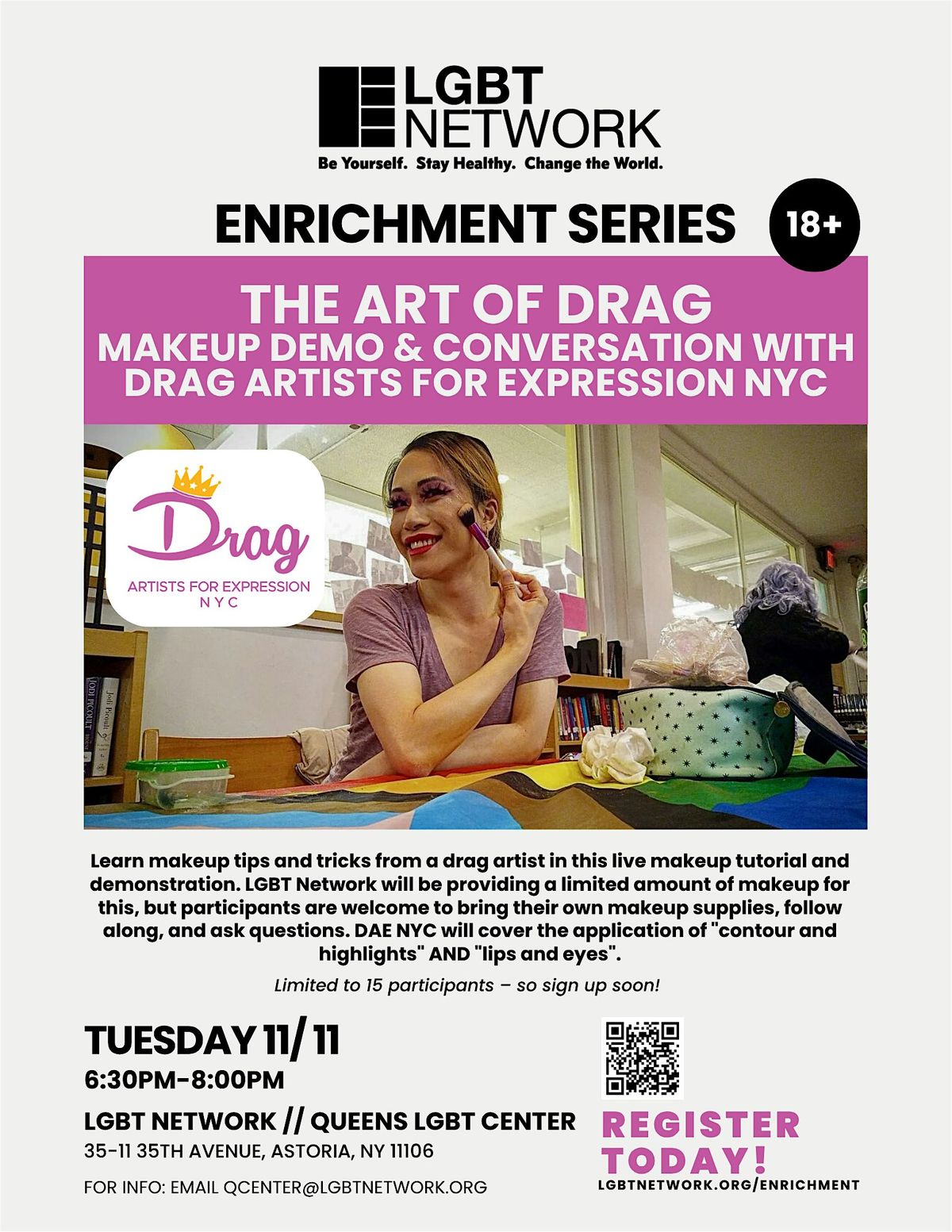 Enrichment Series: The Art of Drag \u2013 Makeup Demo & Discussion