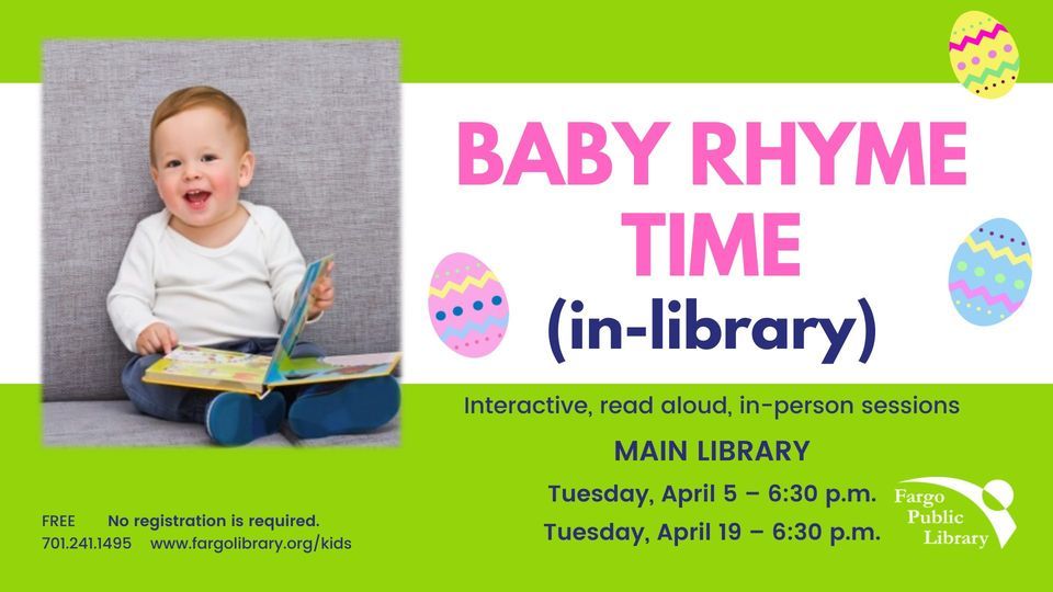 Baby Rhyme Time at Main at Fargo Public Library on 19th April, 2022