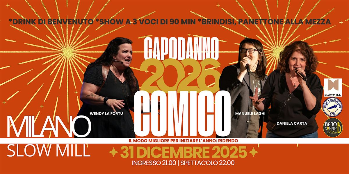 Capodanno comico 2026: aspettando il nuovo anno ridendo