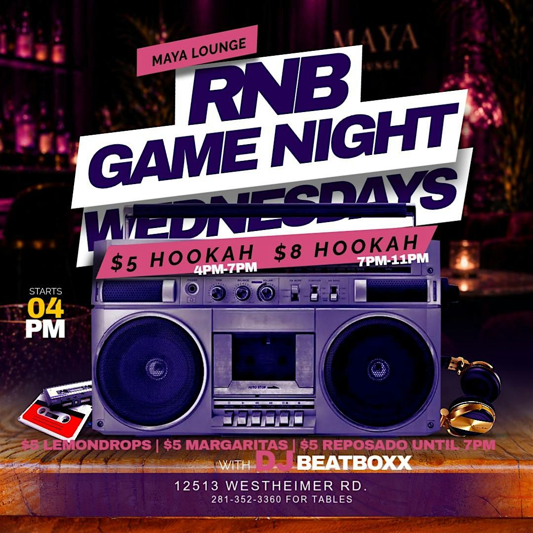 R&B Game Night Wednesdays