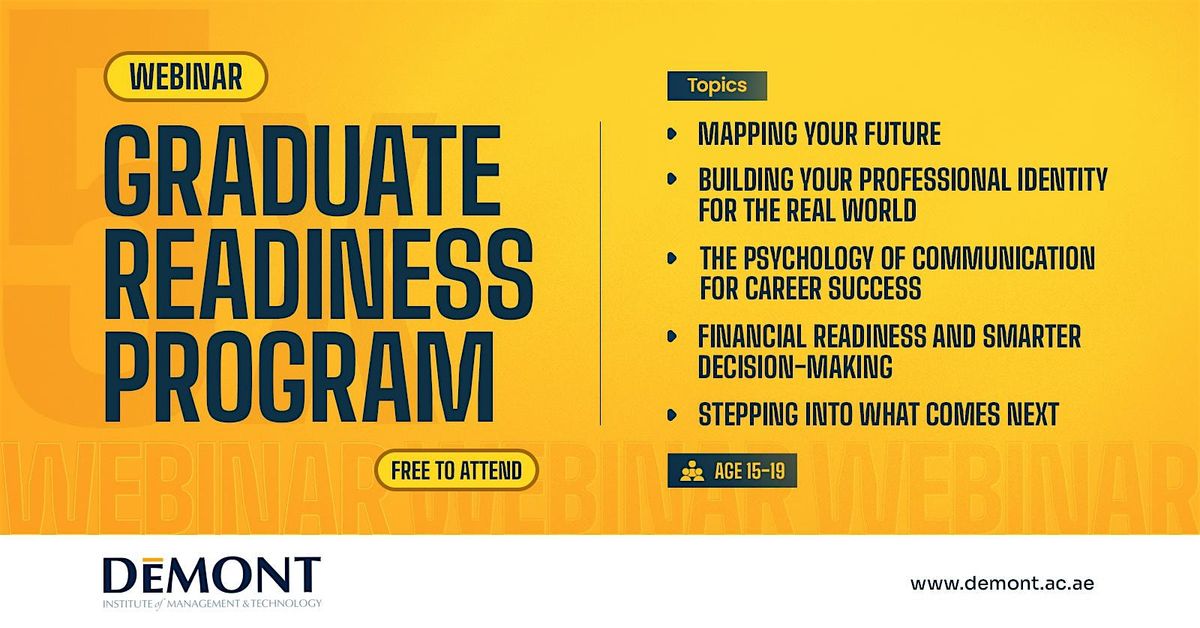 FREE Webinar Series For Students Aged 15-19