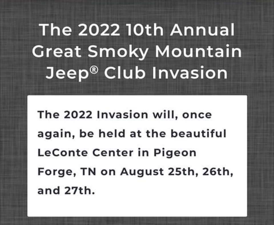 Jeep Invasion Great Smoky Mountain Jeep Club Invasion, Pigeon