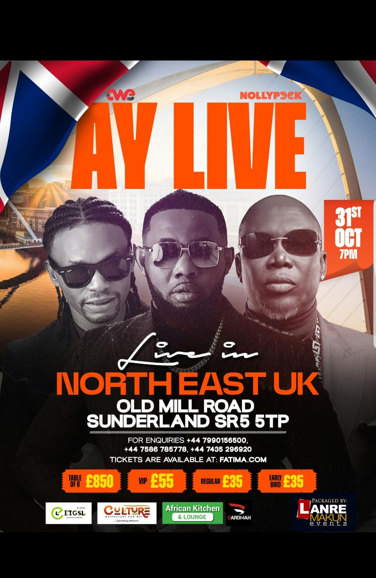 AY LIVE in North East UK