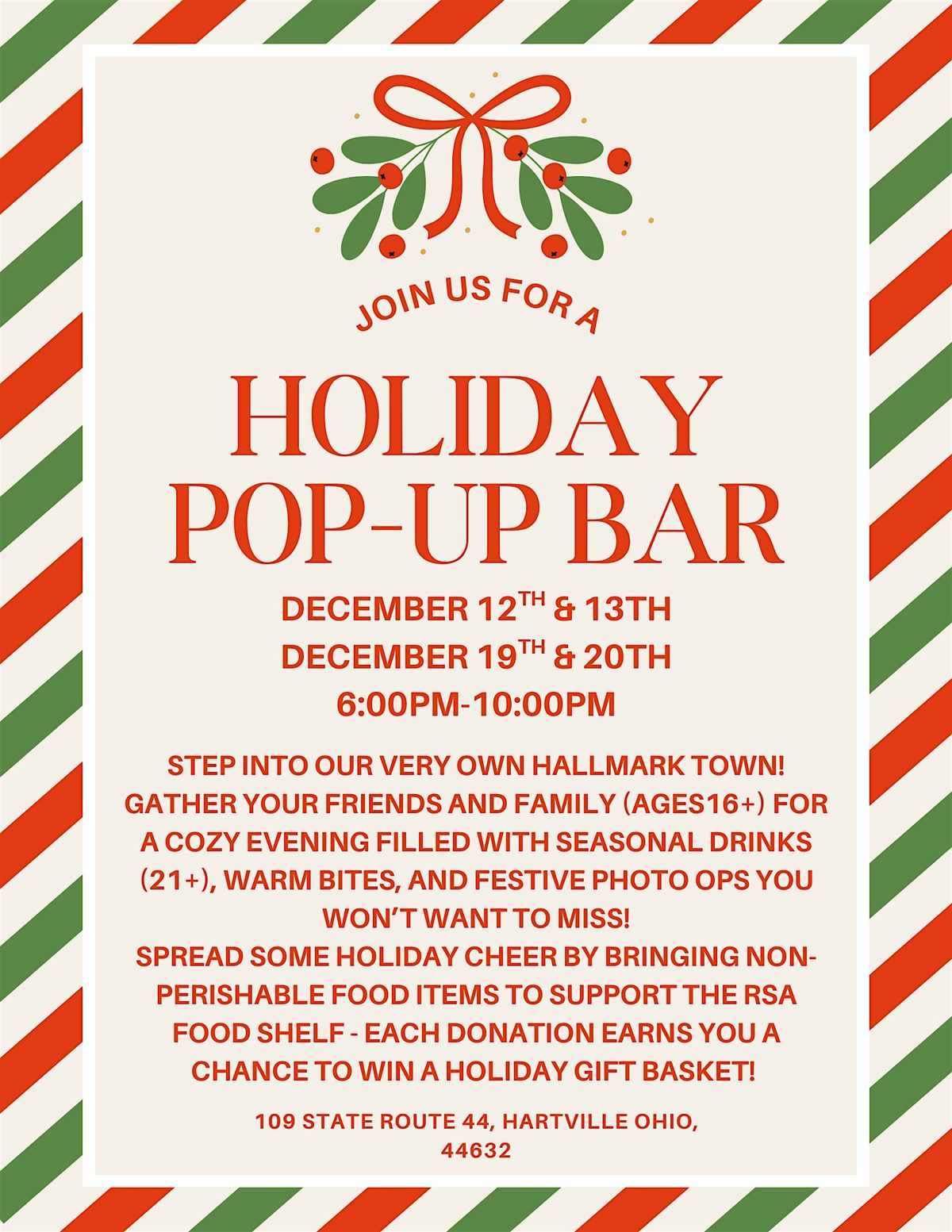 Holiday Pop-Up Bar