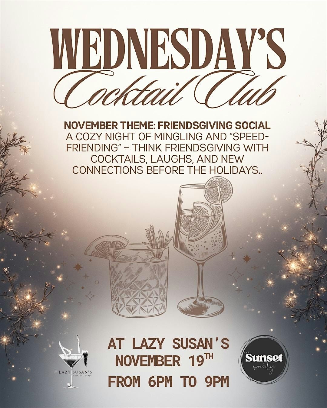 Wednesday Cocktail Club: Friendsgiving Social