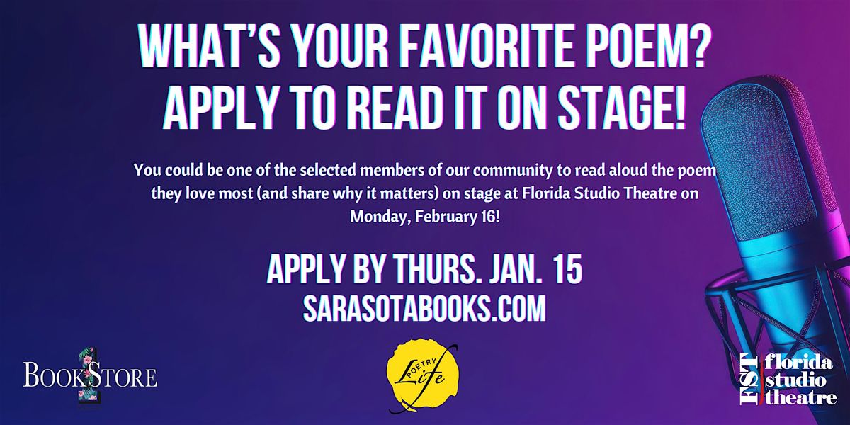 What's Your Favorite Poem? Apply To Read It On Stage!