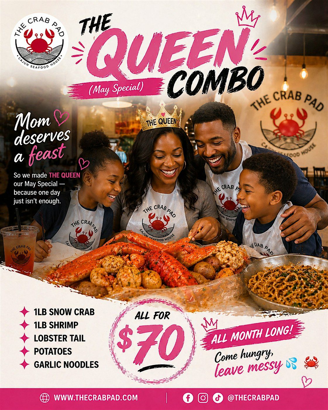 May the Queen get crabs all month long