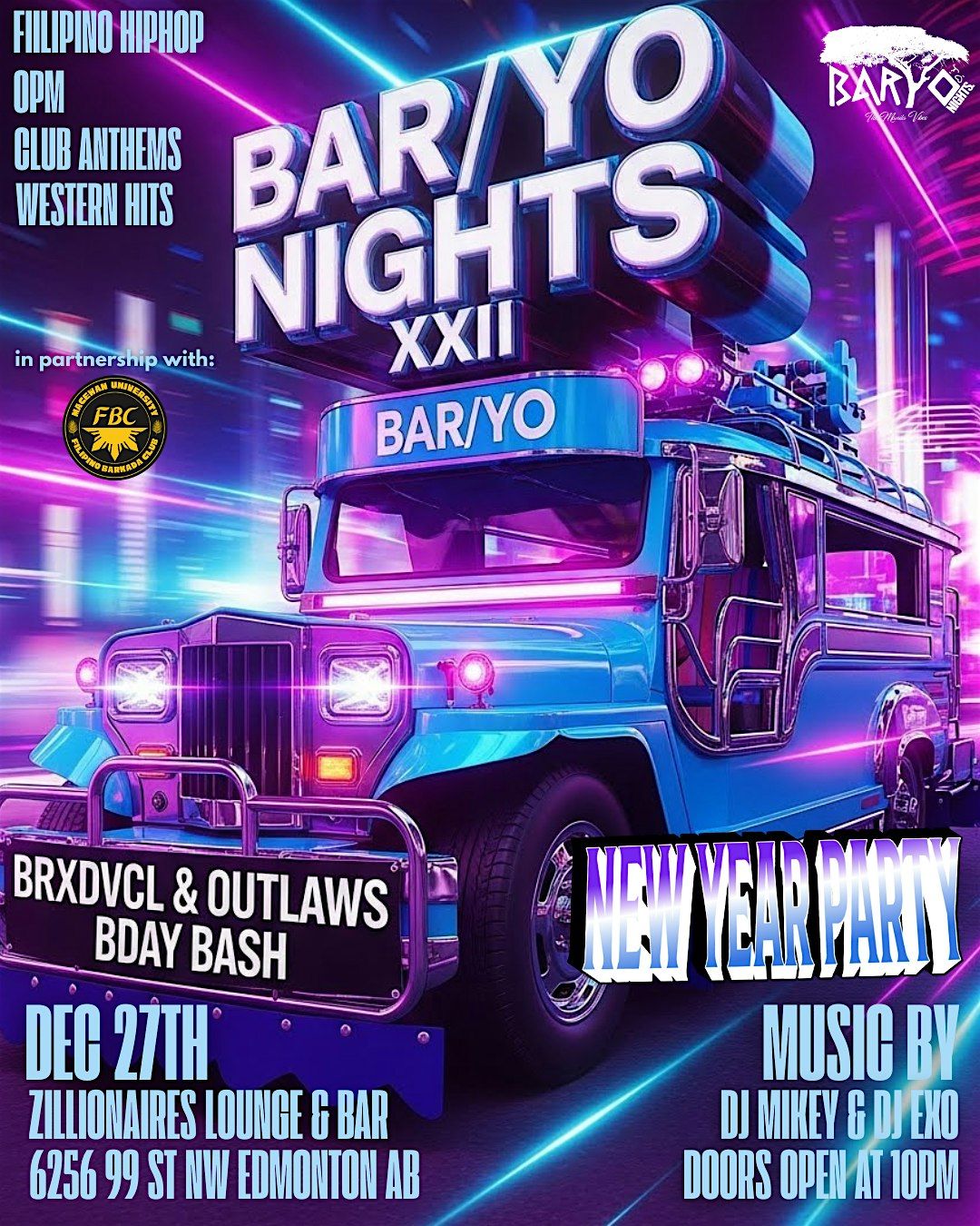 BAR\/YO NIGHTS XXII - YEAR ENDER