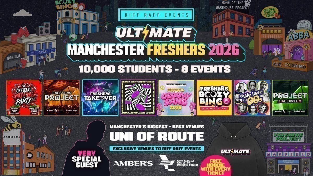 ULTIMATE RIFF RAFF FRESHERS 2026 \u26a1\ufe0f UNI OF ROUTE - Sold out 15 Years Running! \ud83d\udc55 FREE Hoodie + Huge Artist with Every Ticket!