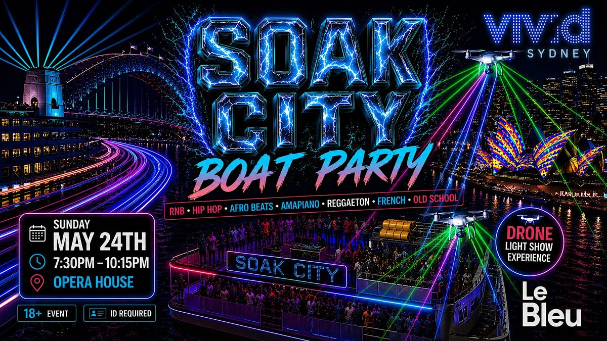 VIVID SYDNEY BOAT PARTY INCLUDING DRONE + LIGHT SHOWS + DJS (FOOD & DRINKS)