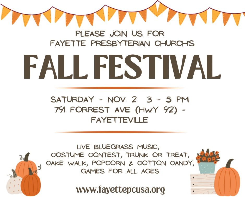 Fall Festival 791 Forrest Ave (Hwy 92N), Fayetteville, GA November