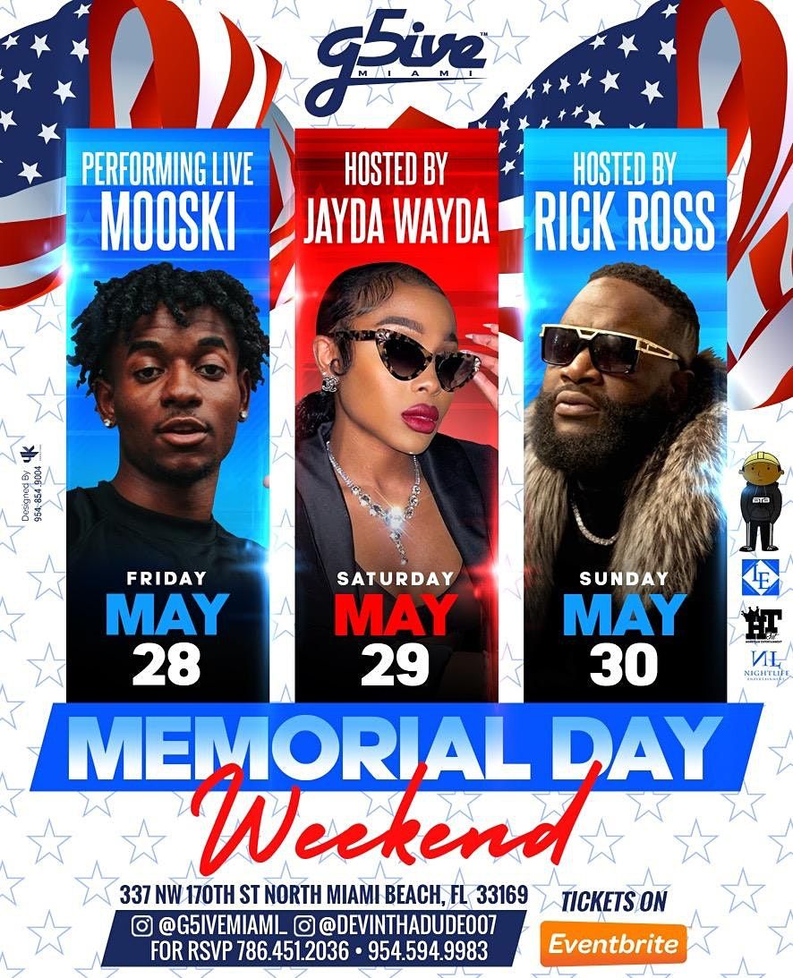 G5 Miami Memorial Day Weekend G5ive Miami North Miami Beach Fl May 28 To May 31