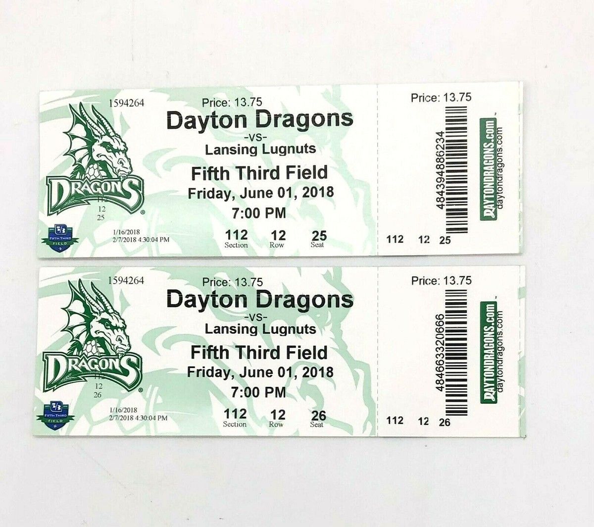 Dayton Dragons vs. Lansing Lugnuts