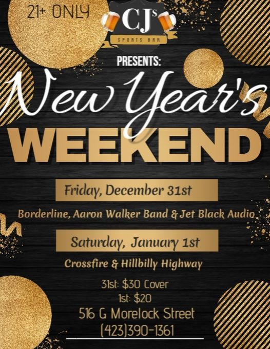 New Years Day Bash CJ's Sports Bar, Kingsport, TN January 1 to