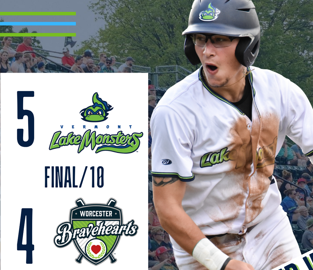 Worcester Bravehearts at Vermont Lake Monsters Baseball at Centennial Field