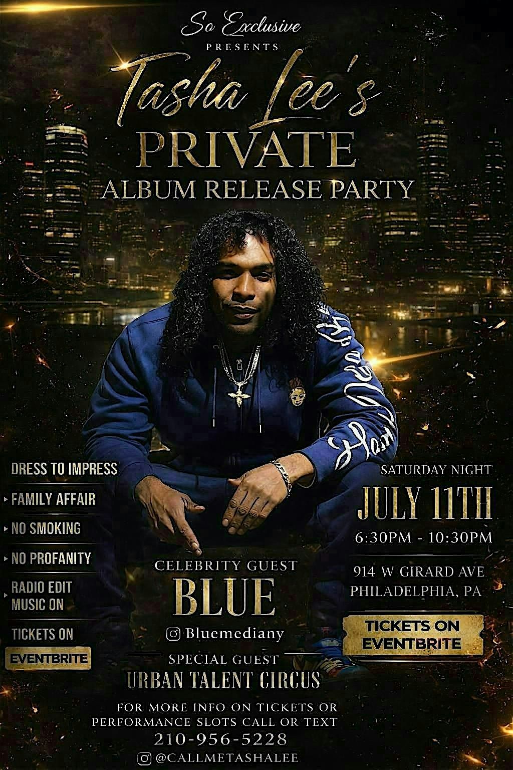 Tasha Lee\u2019s Private Album Release Party
