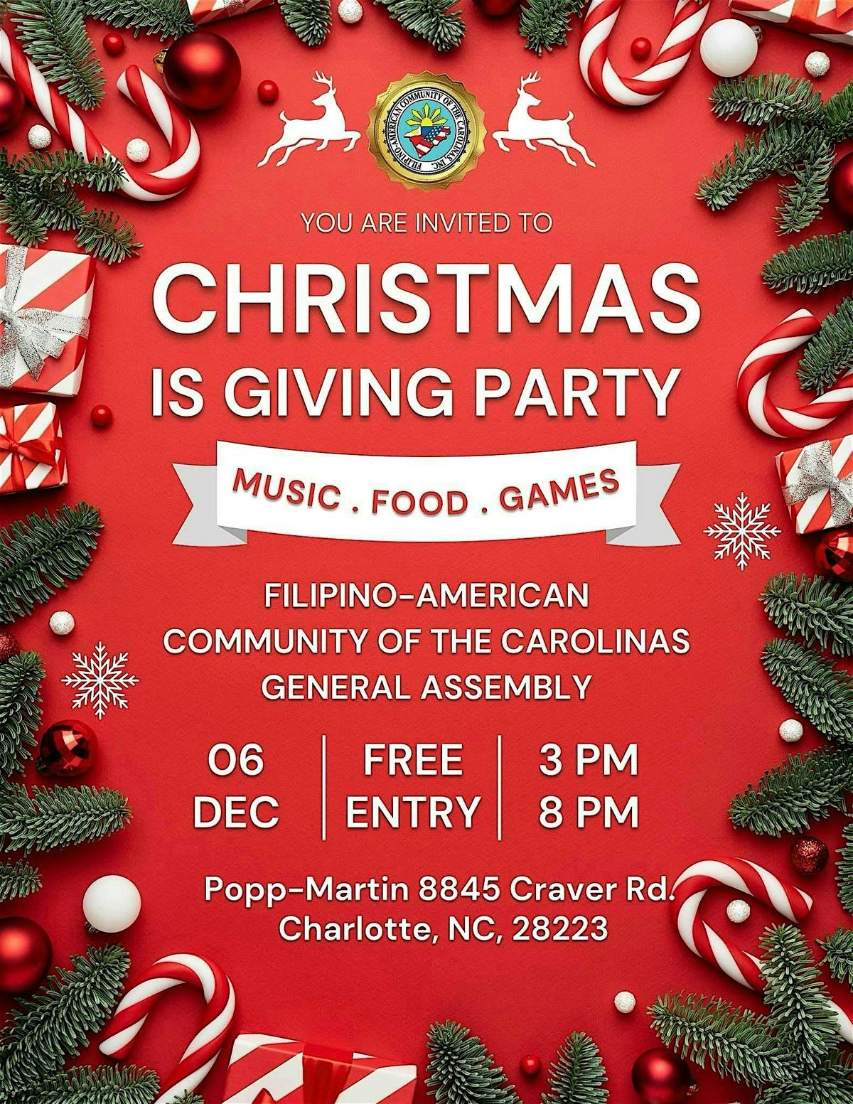 Christmas is Giving- FACC Community Holiday Get-Together &  Gen. Assembly
