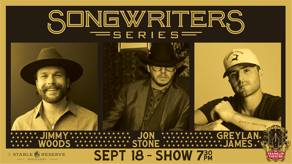 Jimmy Woods, Jon Stone and Greylan James at Franklin Theatre