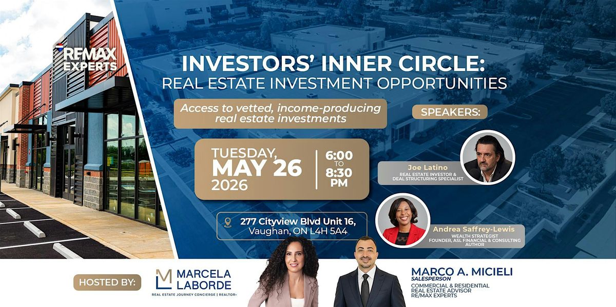 Investors\u2019 Inner Circle: Real Estate Investment Opportunities