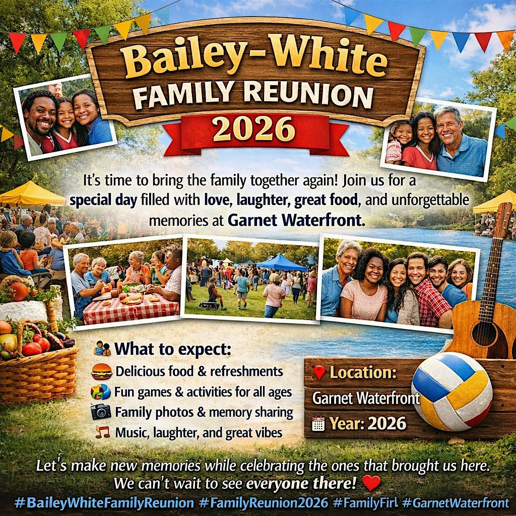 ROOMS BOOKING ONLY- Bailey-White Family Reunion @Garnet Waterfront