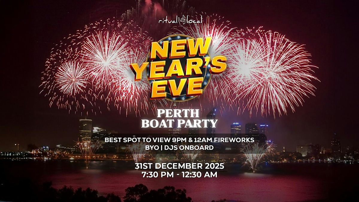 Boat Party (BYO) - NYE Fireworks on Swan River