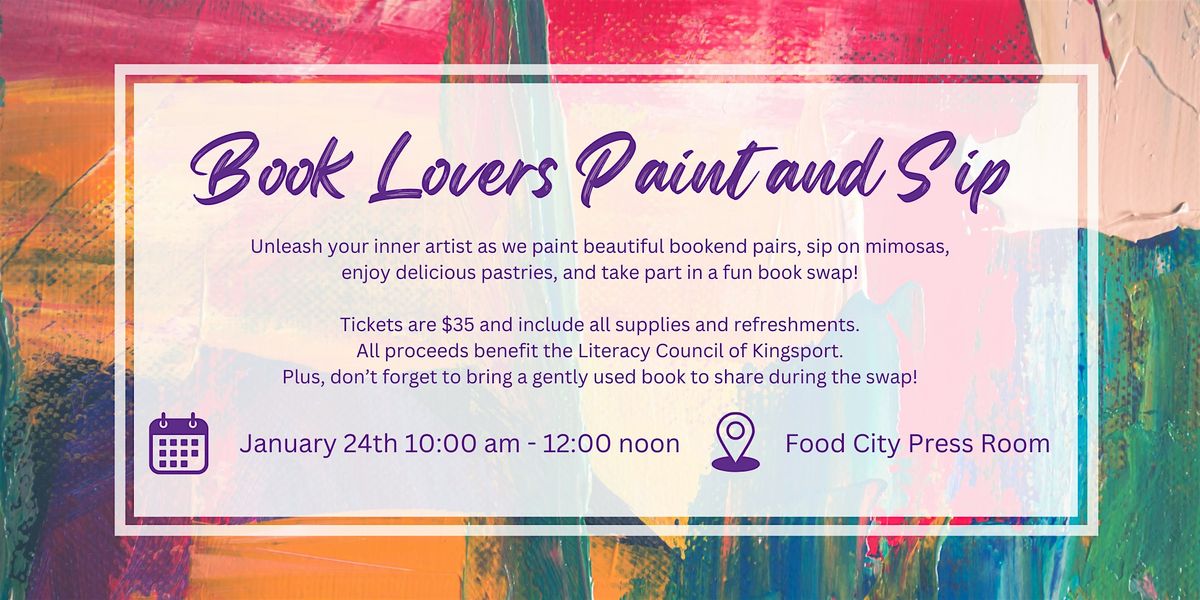 Book Lovers Paint and Sip