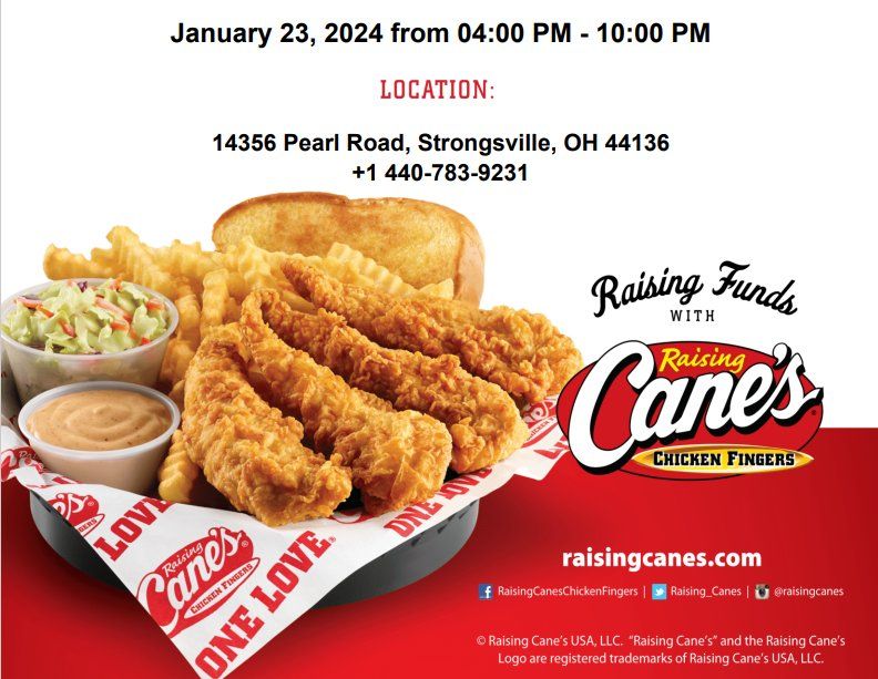 Raising Canes Fundraiser to support SHS PTA 14356 Pearl Rd