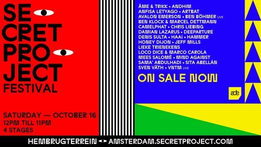 Secret Project Festival - Amsterdam Dance Event | Hembrugterrein,  Velserbroek, NH | October 16, 2021