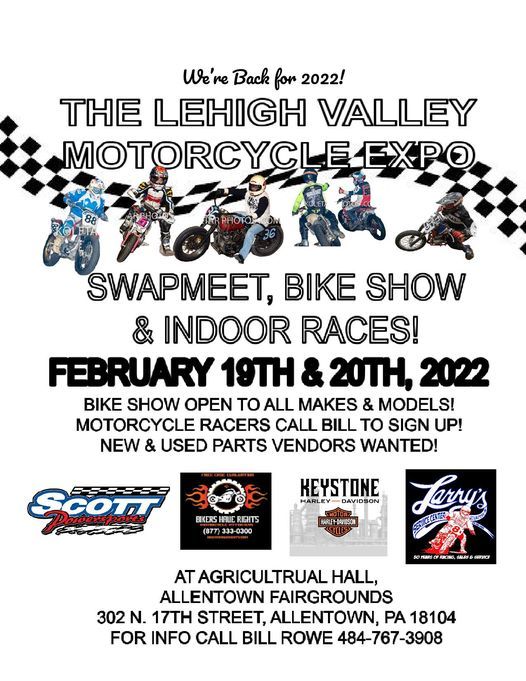 Lehigh Valley Motorcycle Expo | Ag Hall, Allentown, PA | February 19 to