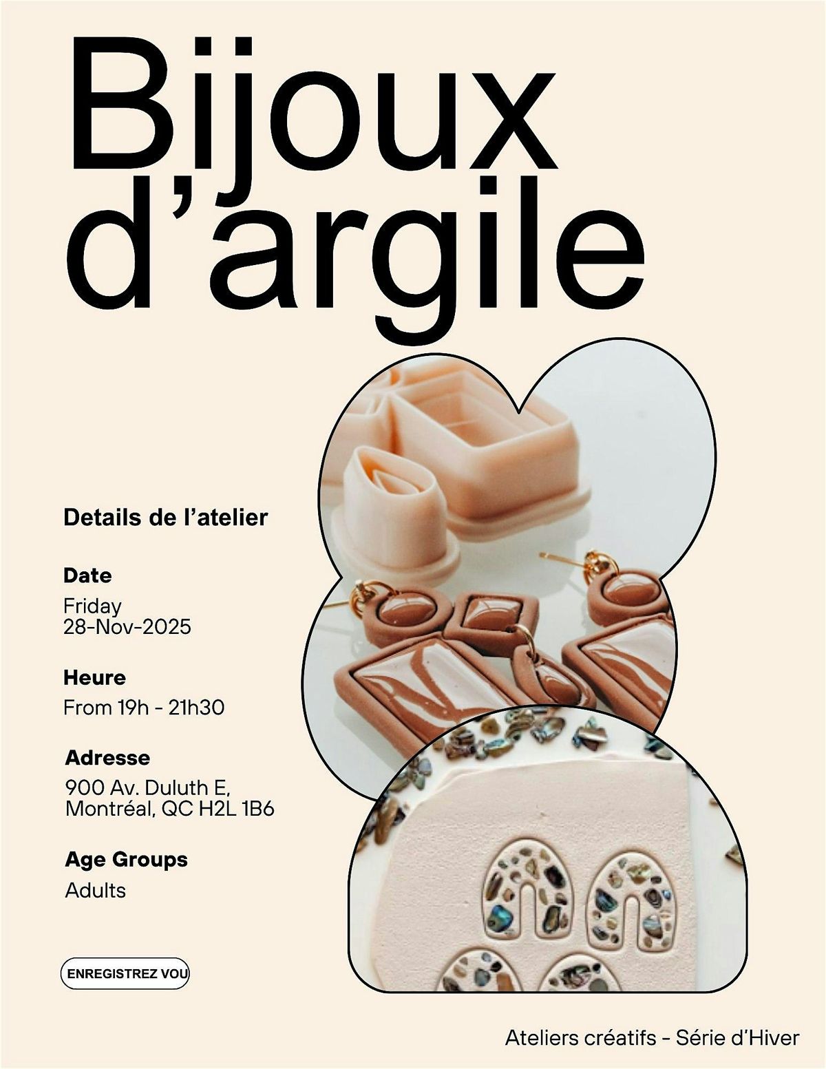 Ateliers Creatifs - Serie d'hiver - Bijoux d'argile