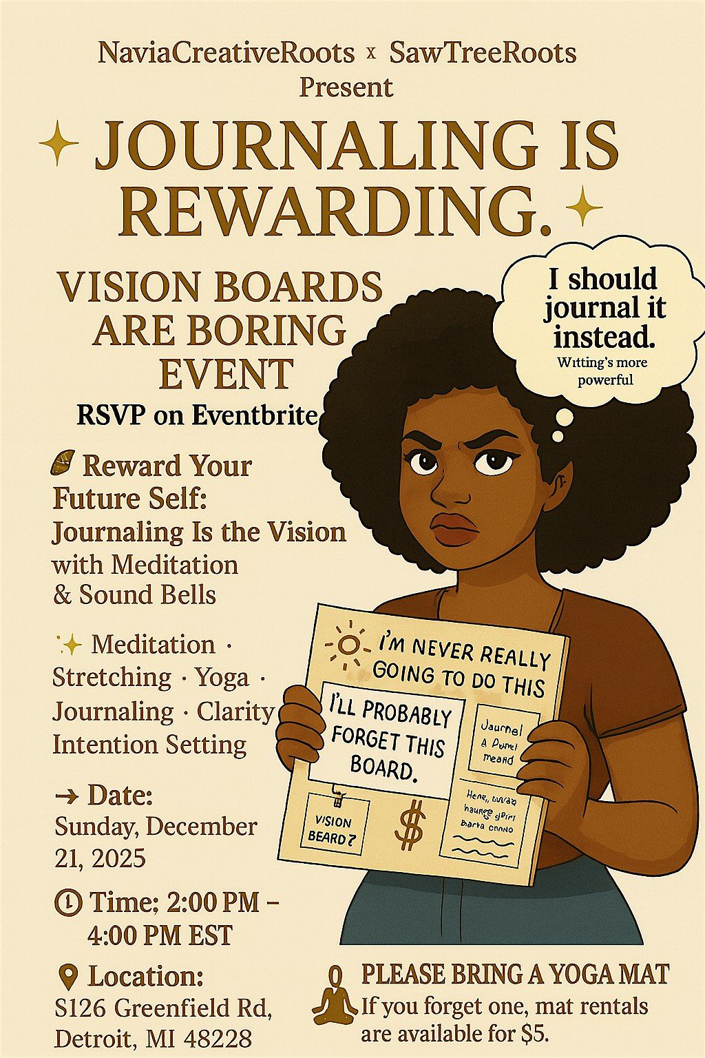 Navia Creative Roots Presents: Journaling is Rewarding Vision Boards Are