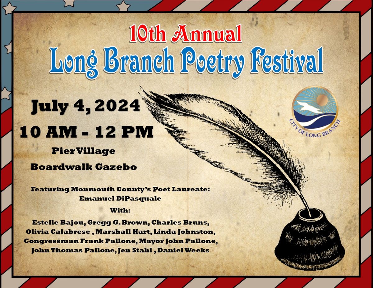 10th Annual Long Branch Poetry Festival Pier Village Oceanfront